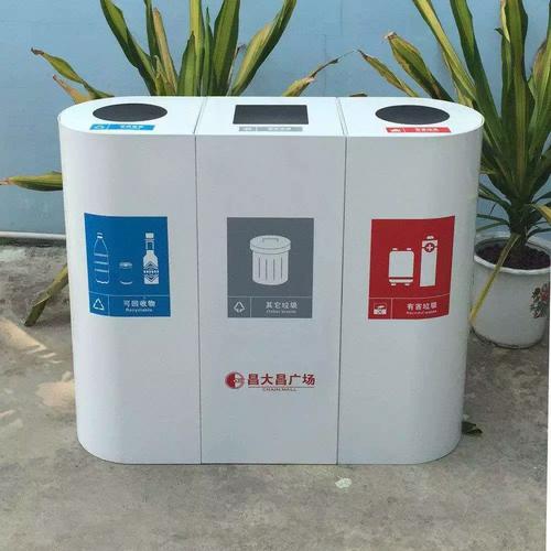 分类垃圾桶商用金属制品室内收纳桶商业广场酒店车站垃圾箱大容量